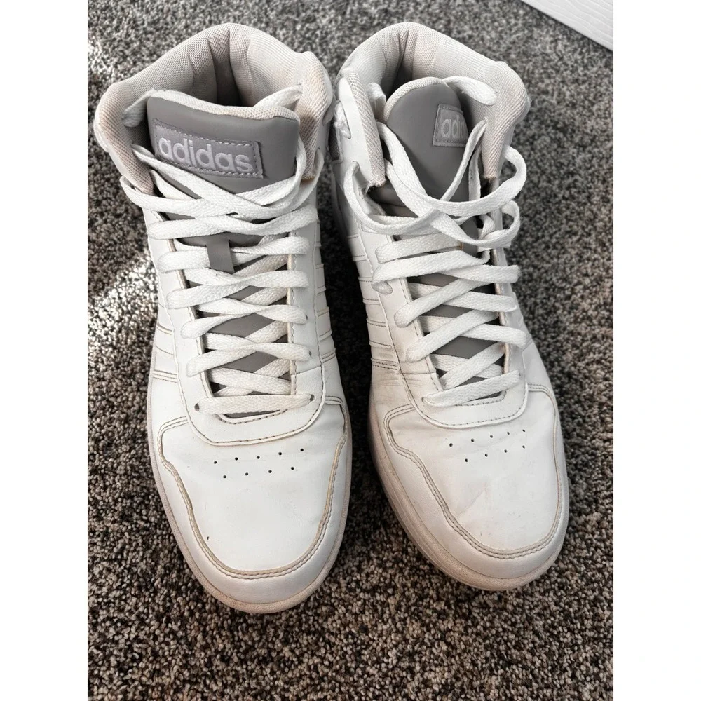 Adidas Hoops Mid 2.0 Sneakers High Top Shoes White Athletic Shoes SIZE‎ 10